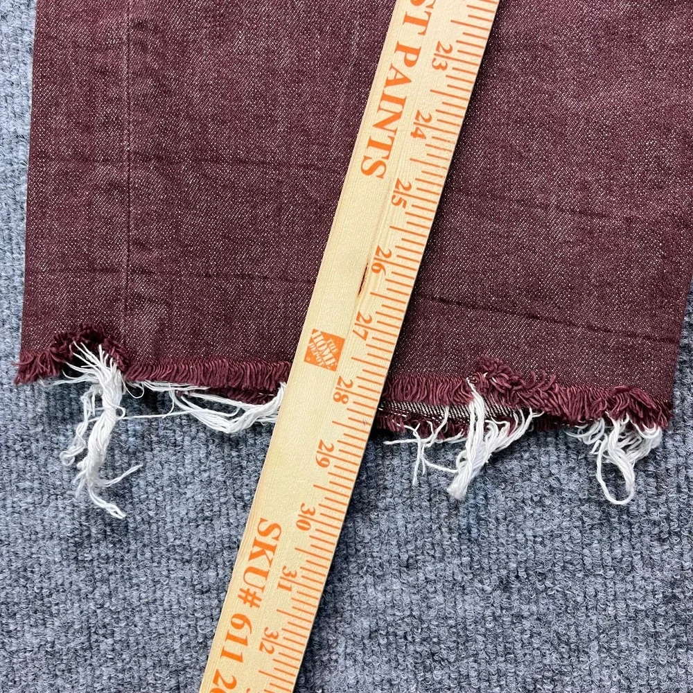 Levi's 501 XX Jeans Men's Burgundy Denim Frayed Classic Button‎ Fly - 40X27.5